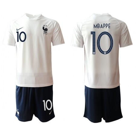 Koszulka Francja Kylian Mbappé 10 Dziecięcy Wyjazdowe Stroje Piłkarskie Euro 2020